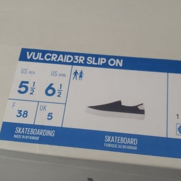 New Adidas Vulc Raid3R Skate Slip On Navy‎ Blue Laceless Shoes - Picture 10 of 10